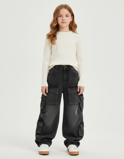 Pantalon Cargo Militaire Gris - Jean