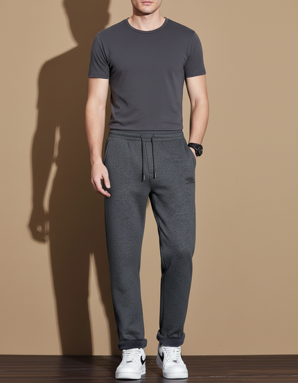 Pantalon Gris Molletonné Confortable Décontracté Homme