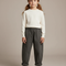 Pantalon Gris Sarouel Ample Coton Enfant Casual