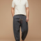 Pantalon Gris Harem Motif Géométrique Décontracté Homme - Coton