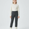 Pantalon Gris Fille Doublé Molleton Chaud Hiver