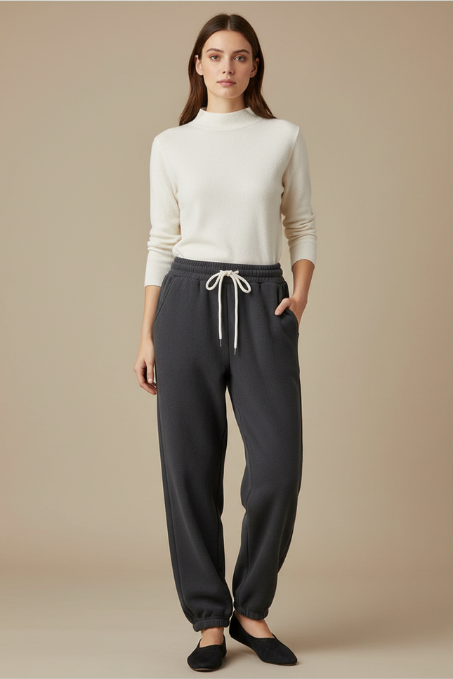Pantalon Gris Oversize - Molleton
