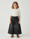 Pantalon Gris Jean Large Ample Fille Denim