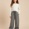 Pantalon Gris Ample Décontracté Confortable Molleton Fille