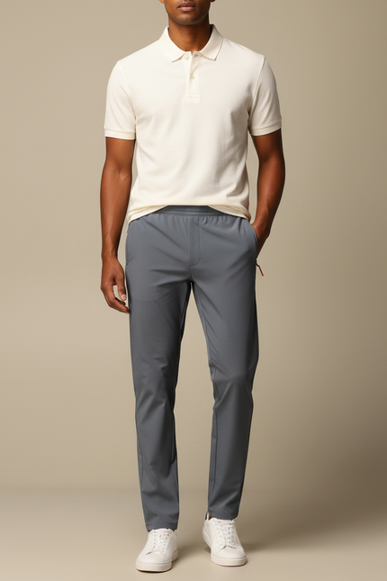 Pantalon Gris Sport Décontracté Léger Homme - Polyester