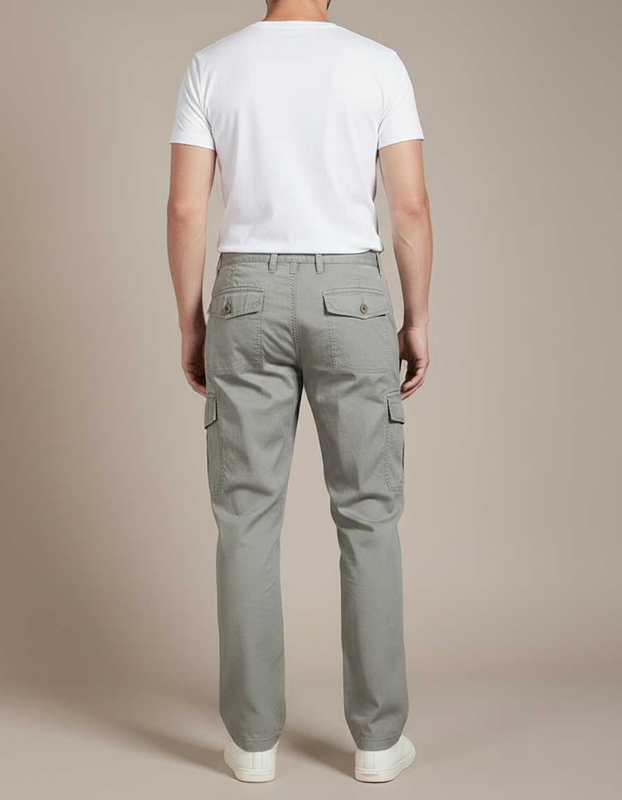 Pantalon Battle Gris - Gabardine - vue 2