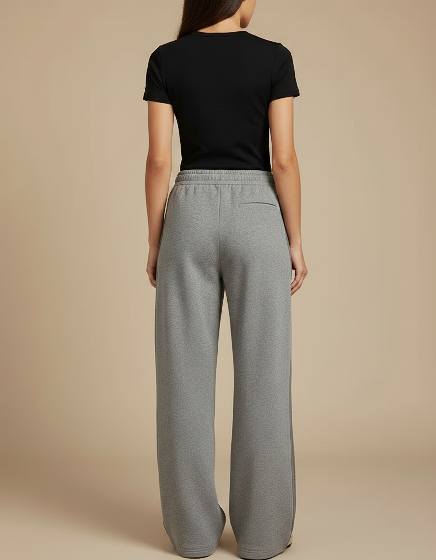 Pantalon Gris Perle - Molleton - vue 2