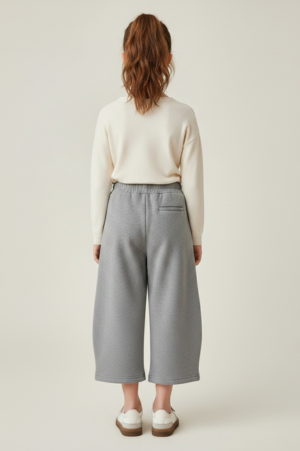 Pantalon Gris Molletonné Ample Confortable Enfant - vue 2