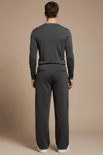 Pantalon Gris Ample Décontracté Cordon Homme Confortable - Molleton - vue 2