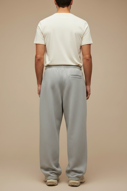 Pantalon Gris Ample Décontracté Cordon Sport Homme - Molleton - vue 2