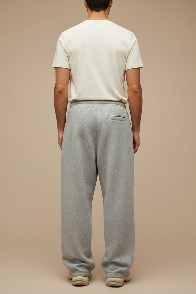 Pantalon Gris Ample Décontracté Cordon Sport Homme - Molleton - vue 2