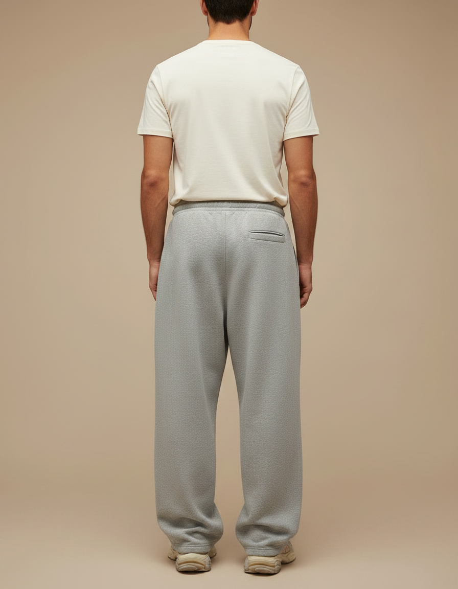 Pantalon Gris Ample Décontracté Cordon Sport Homme - Molleton - vue 2