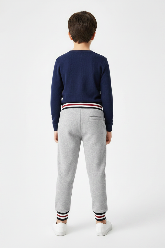 Pantalon Gris Jogging Sport Enfant Coton - Molleton - vue 2