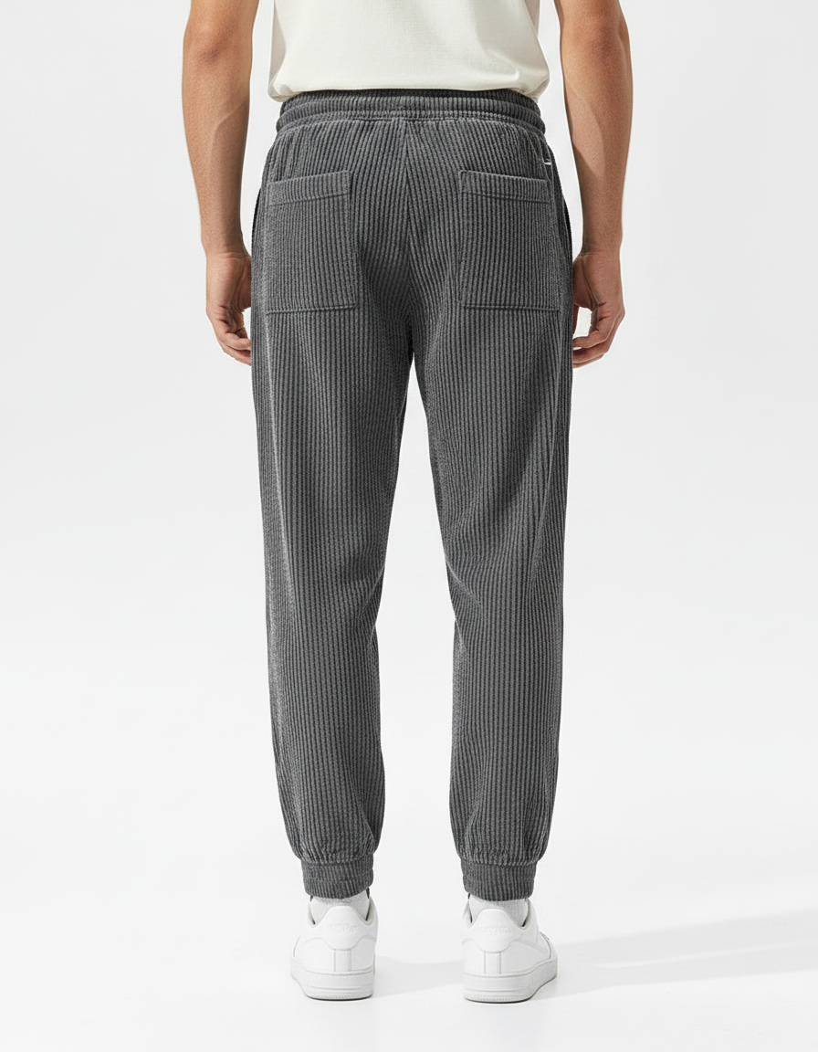 Pantalon Jogger Gris - Cordé - vue 2