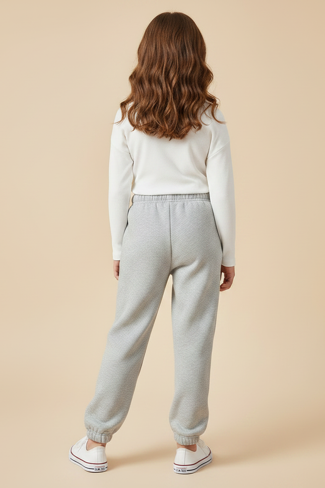 Pantalon Gris Confortable Molletonné Décontracté Enfant Sport - vue 2