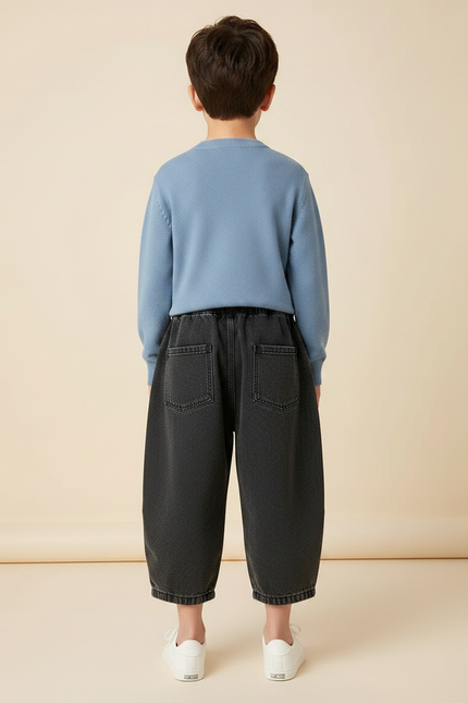 Pantalon Gris Ample Décontracté Enfant Denim - Jean - vue 2
