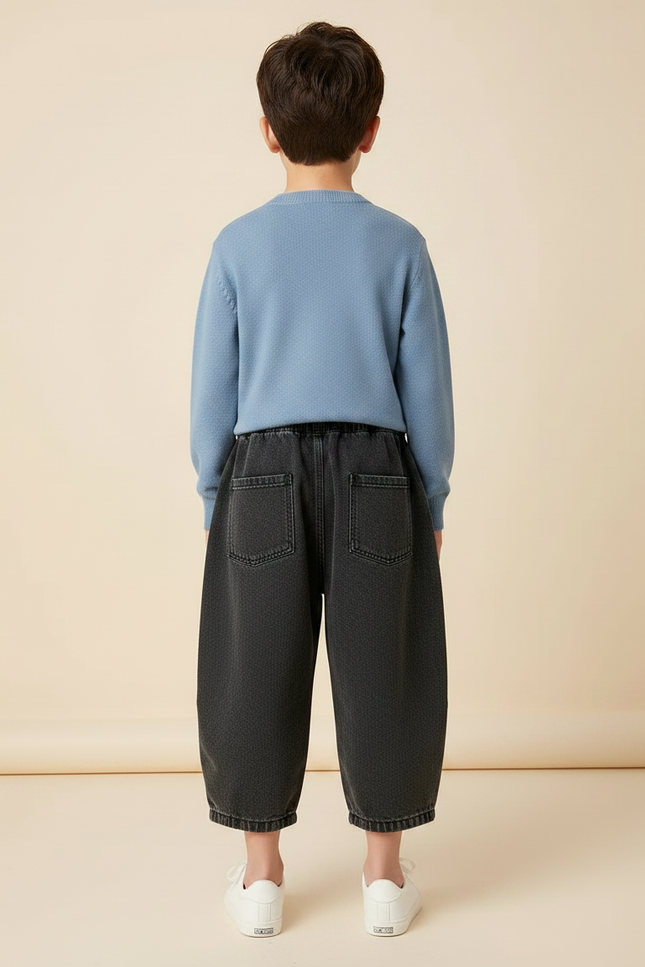 Pantalon Gris Ample Décontracté Enfant Denim - Jean - vue 2