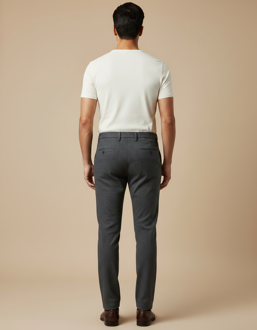 Pantalon Habille Gris - Laine - vue 2