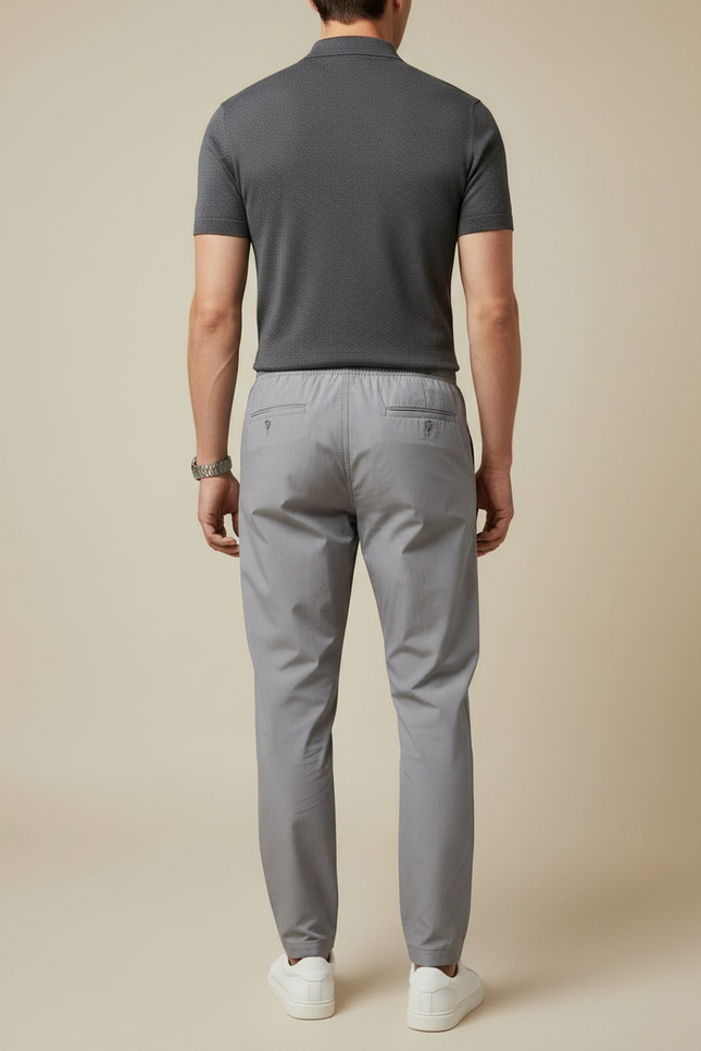 Pantalon Gris Cargo Léger Décontracté Homme Cordon - Polyester - vue 2