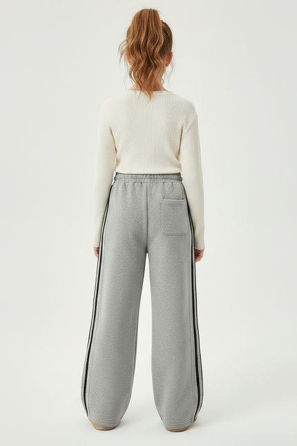 Pantalon Gris Et Noir - Molleton - vue 2