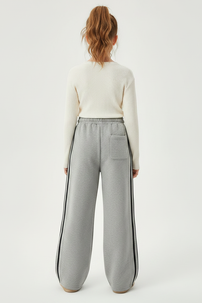 Pantalon Gris Et Noir - Molleton - vue 2
