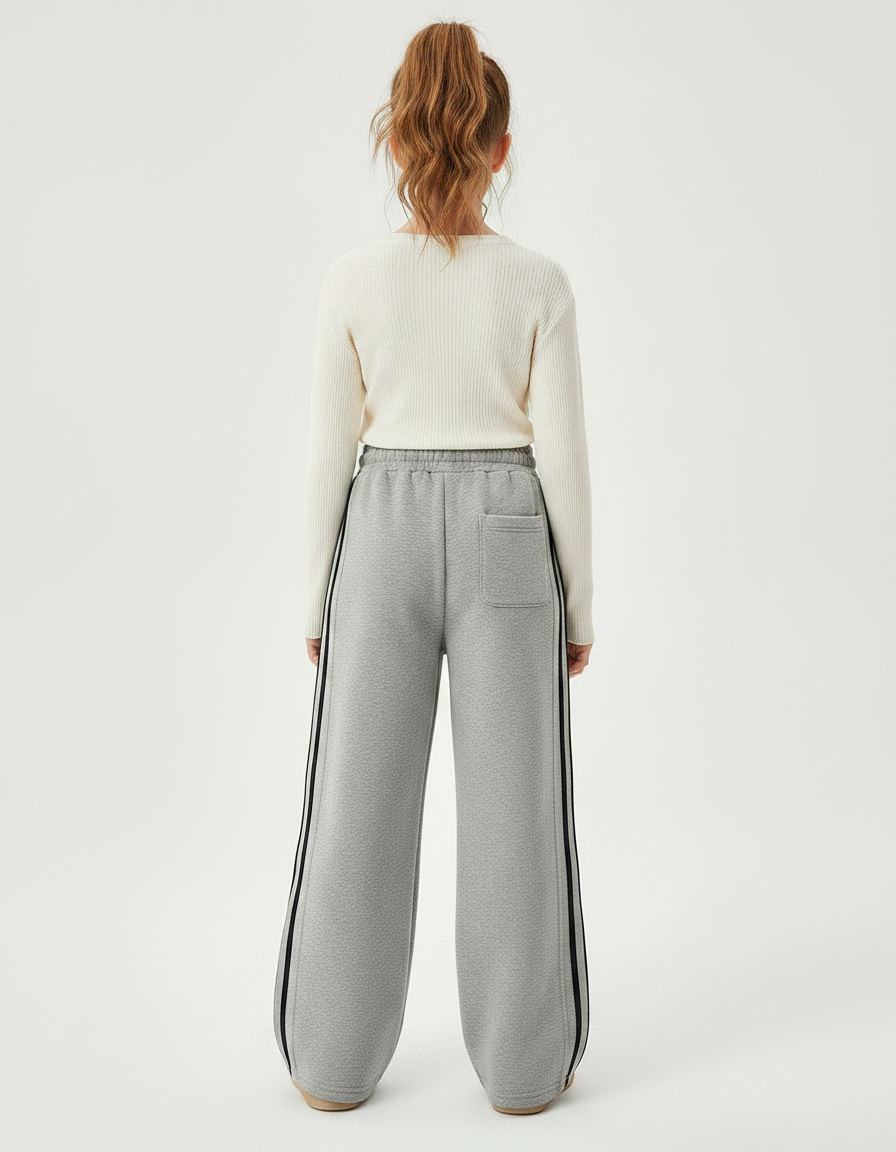 Pantalon Gris Et Noir - Molleton - vue 2