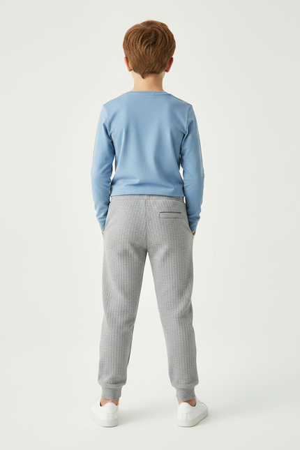 Pantalon Gris Côtelé Confortable Décontracté Enfant Puma - Cordé - vue 2