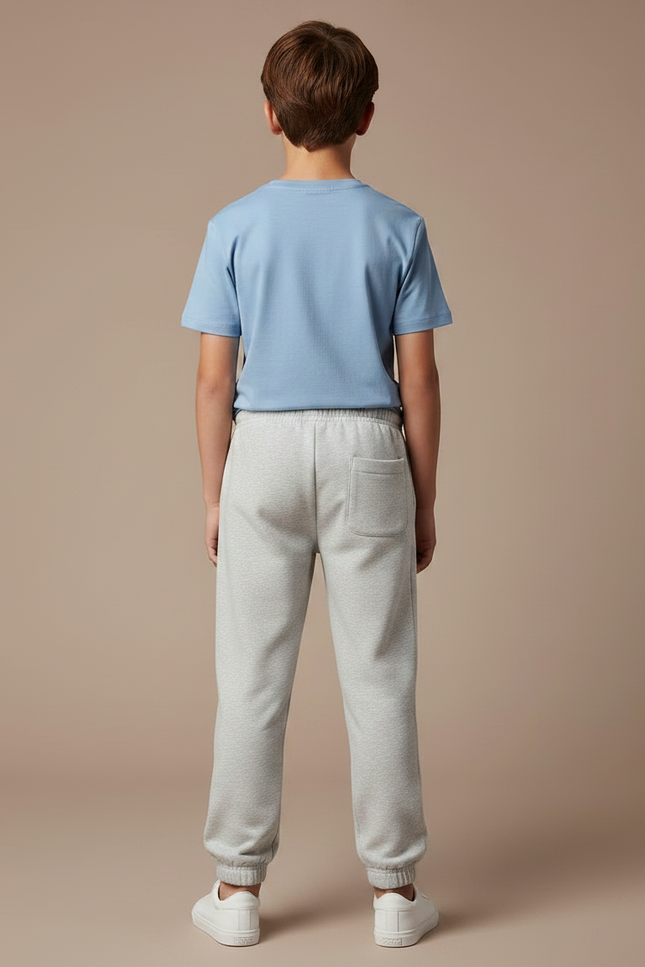 Pantalon Gris Molletonné Ample Cordon Enfant - vue 2