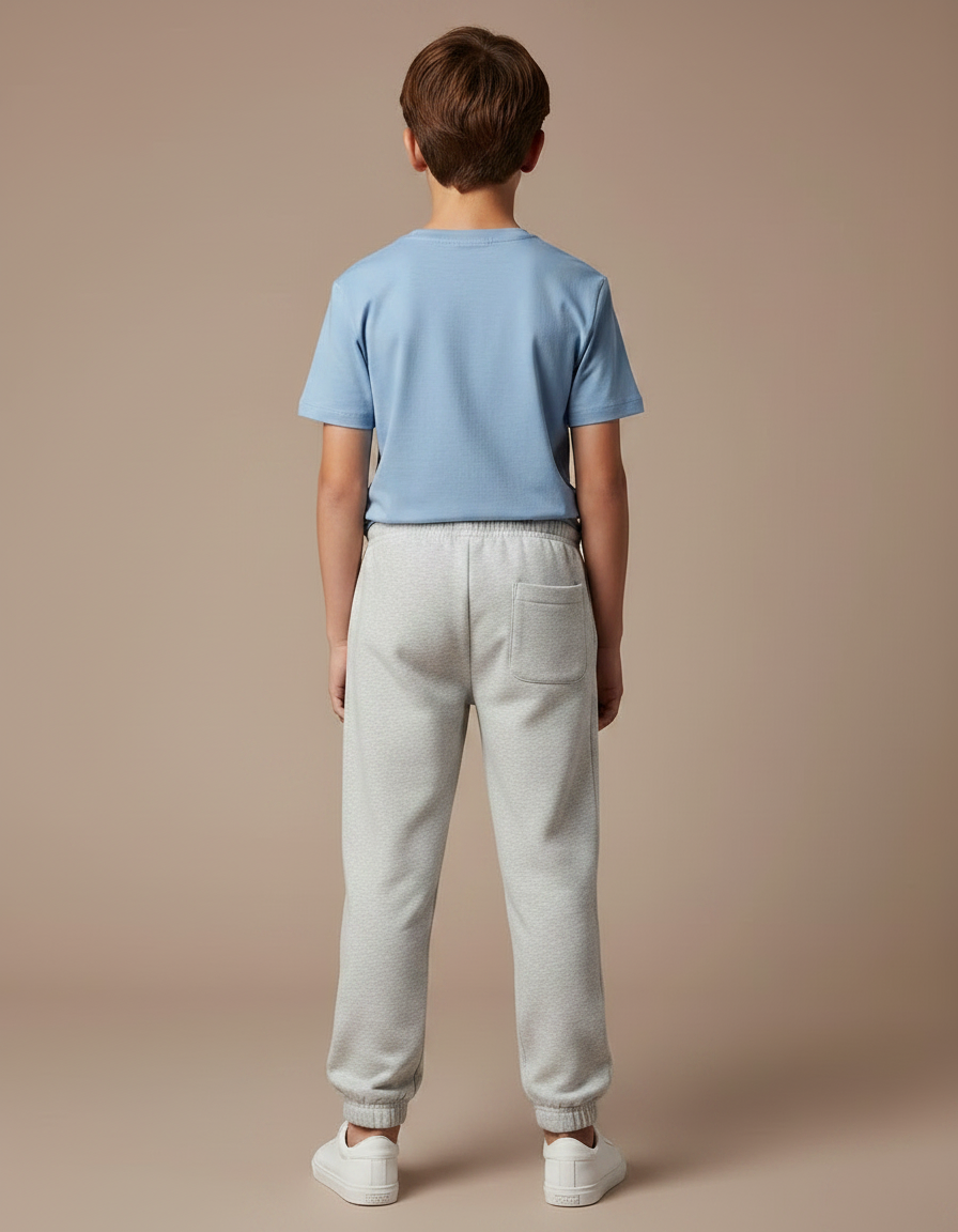 Pantalon Gris Molletonné Ample Cordon Enfant - vue 2