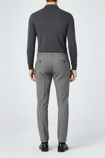 Pantalon Gris Habille Homme - Laine - vue 2
