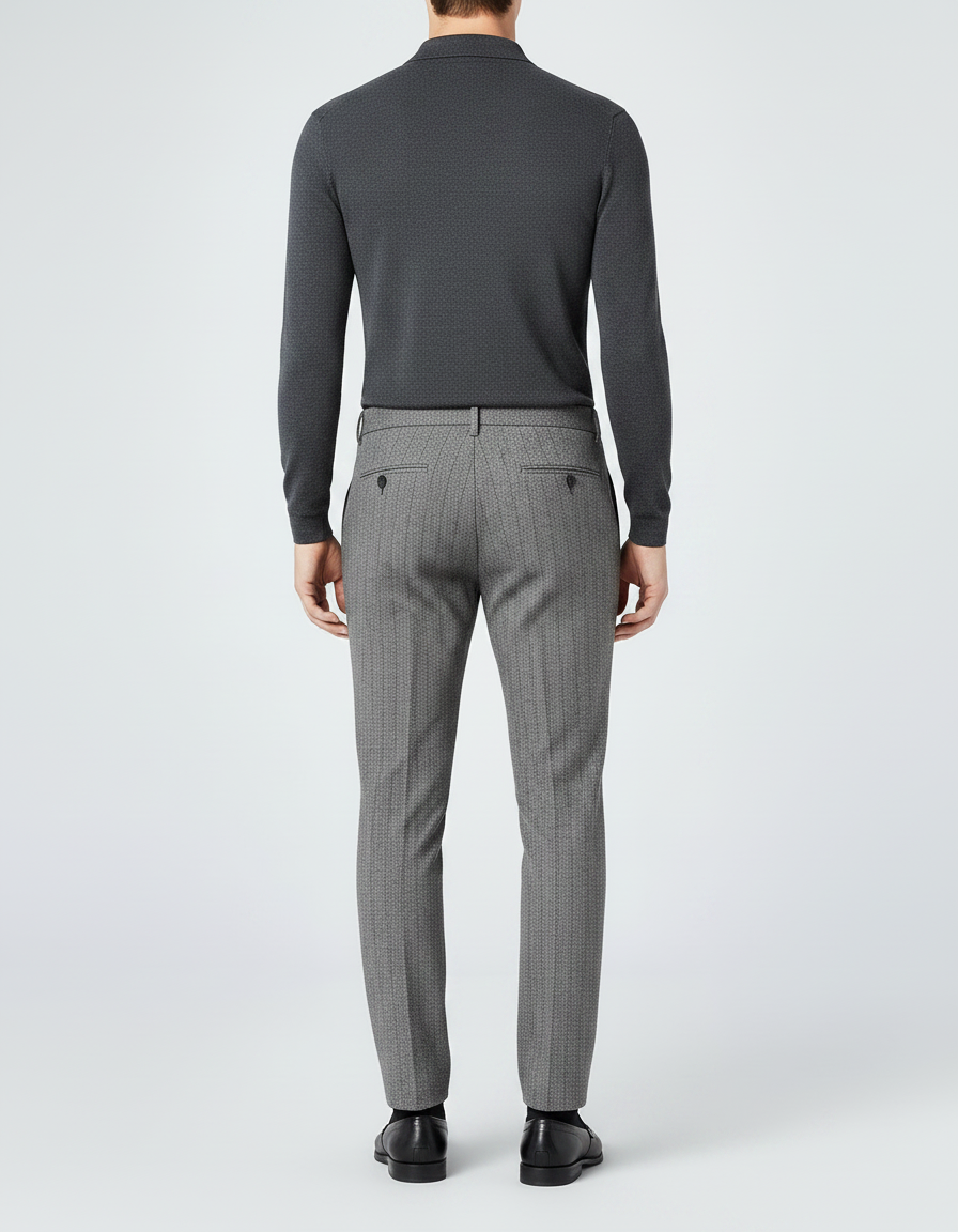 Pantalon Gris Habille Homme - Laine - vue 2