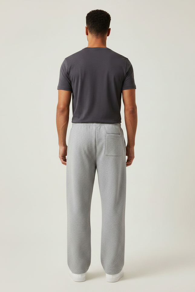 Pantalon Gris Ample Molletonné Confortable Décontracté - vue 2
