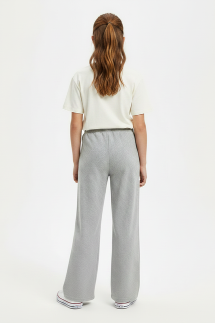 Pantalon Gris Ample Décontracté Molletonné Fille - vue 2