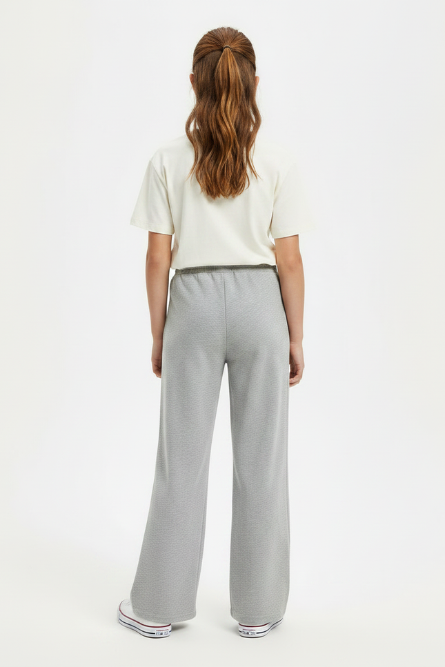Pantalon Gris Ample Décontracté Molletonné Fille - vue 2