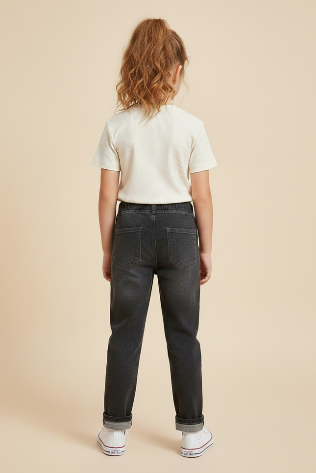 Pantalon Gris Denim Ample Enfant - Jean - vue 2
