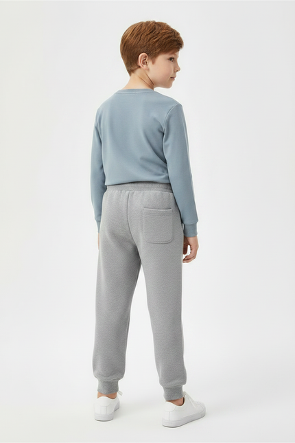 Pantalon Gris Enfant Molletonné Confortable Sport - vue 2
