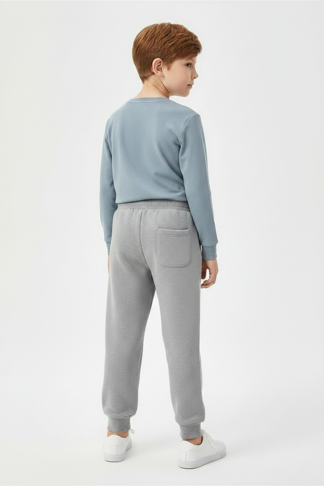 Pantalon Gris Enfant Molletonné Confortable Sport - vue 2