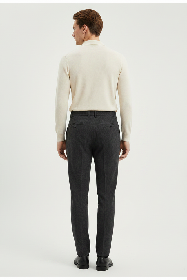 Pantalon À Pince Gris Homme - Laine - vue 2