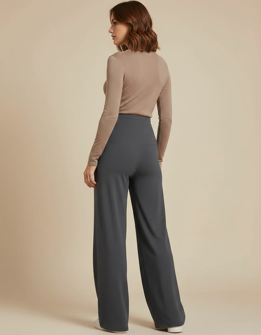 Pantalon Grossesse Gris - Maille - vue 2