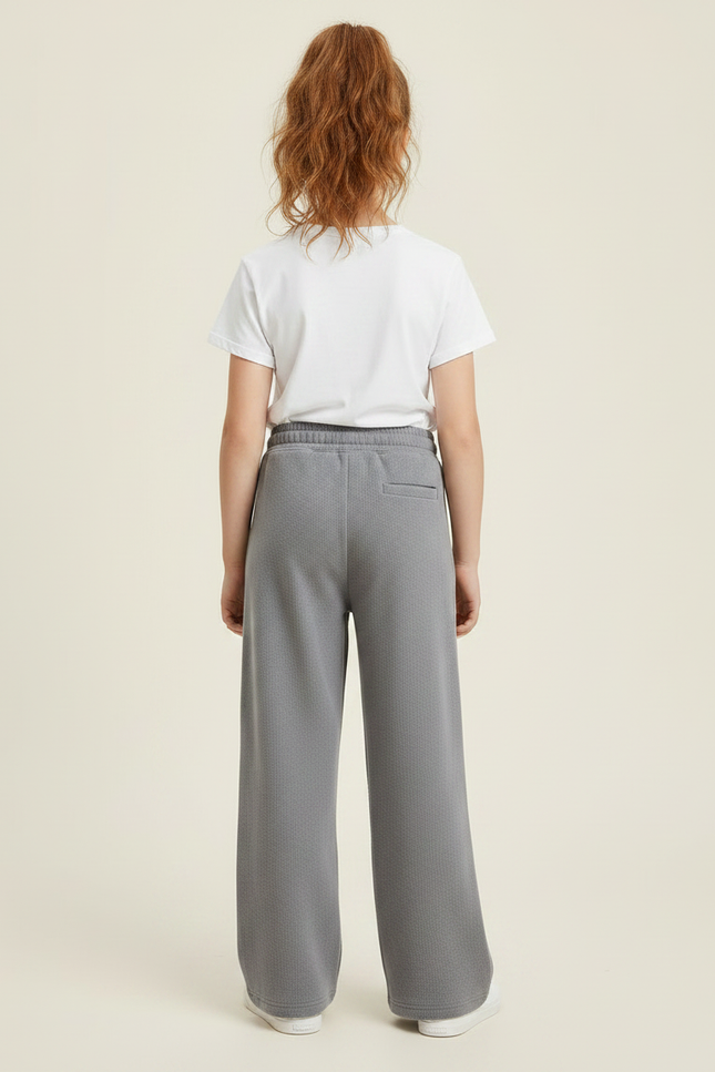 Pantalon Gris Ample Décontracté Confortable Molleton Enfant - vue 2