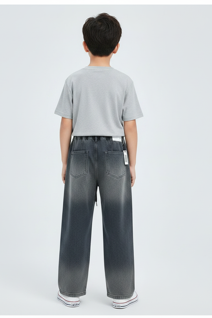 Pantalon Gris Dégradé Ample Denim Garçon - Jean - vue 2