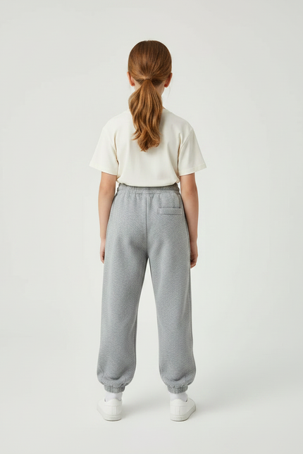 Pantalon Gris Molletonné Ample Doux Enfant - vue 2