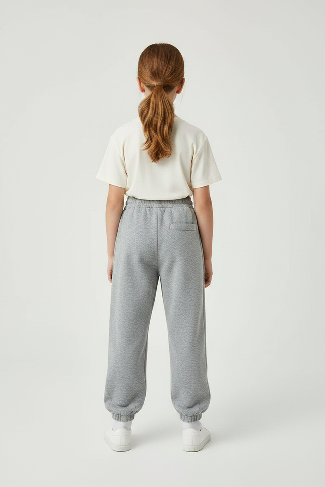 Pantalon Gris Molletonné Ample Doux Enfant - vue 2