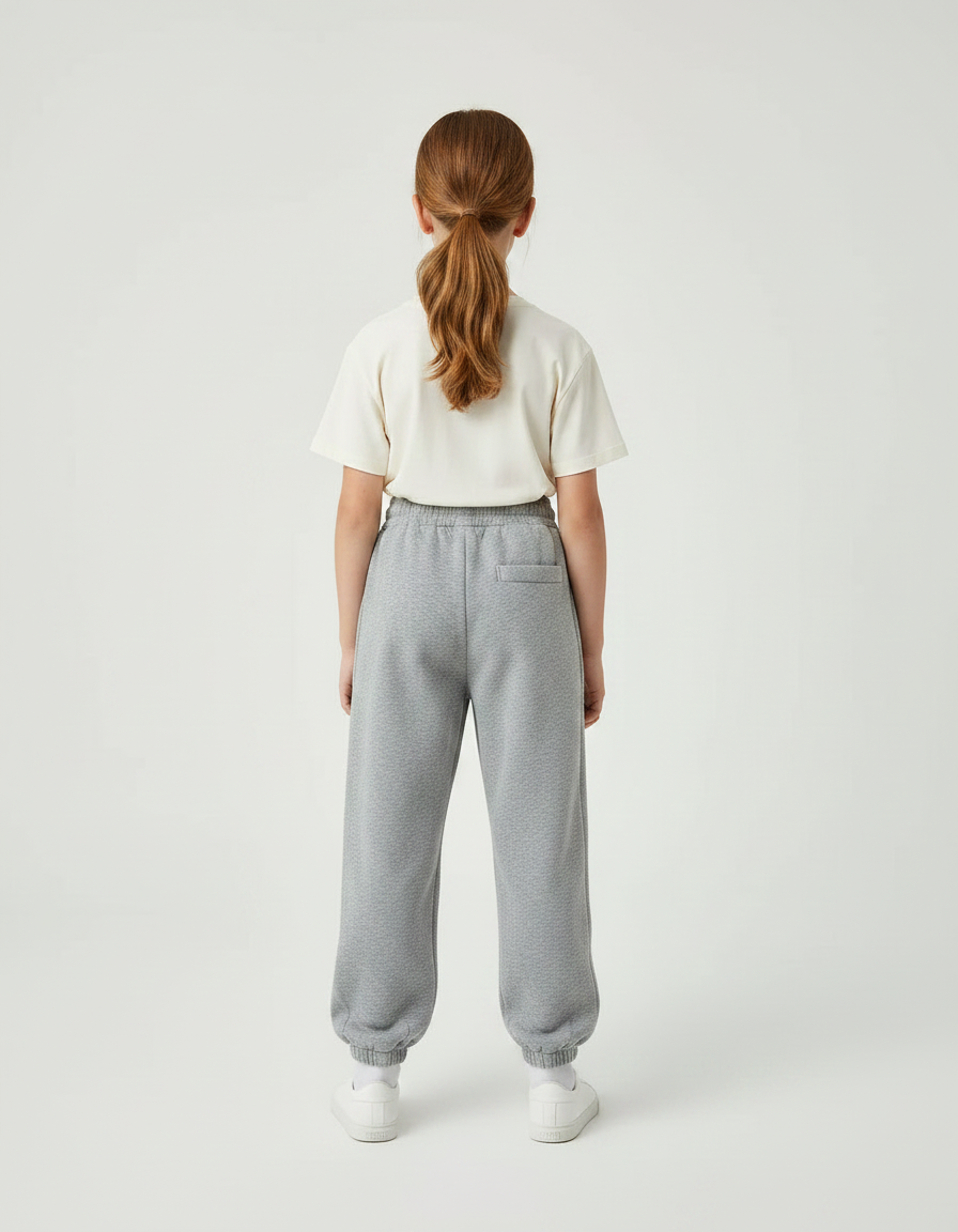 Pantalon Gris Molletonné Ample Doux Enfant - vue 2