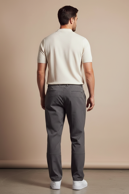 Pantalon Gris Cargo Ample Droit Décontracté Homme - Polyester - vue 2