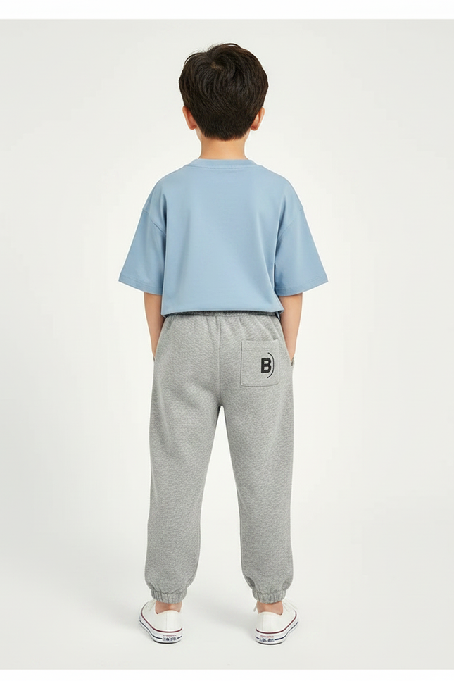 Pantalon Gris Molletonné Ample Sport Enfant - vue 2