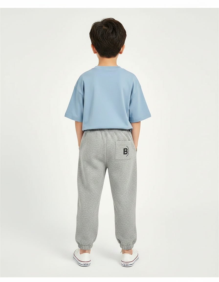 Pantalon Gris Molletonné Ample Sport Enfant - vue 2
