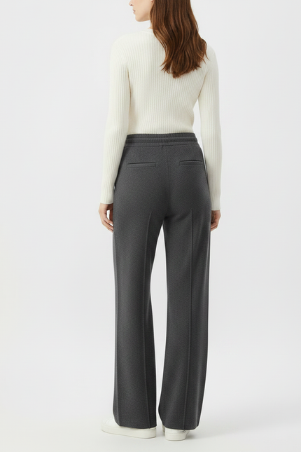 Pantalon Gris En Laine - vue 2