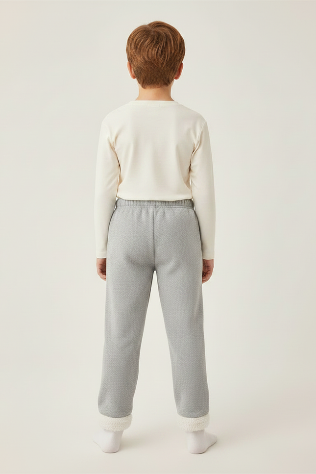Pantalon Gris Garcon - Molleton - vue 2