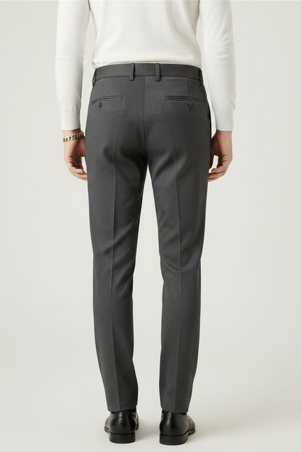Pantalon Gris Homme Droit Élégant Business Formel - Gabardine - vue 2